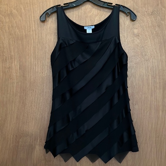 Cache Tops - CACHE BLACK SILK TANK TOP